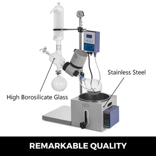 2L 5L R201D RE501 Manual Auto Lifting with LCD Screen 5-120rpm Professional Rotary Evaporator Set Borosilicate Glass