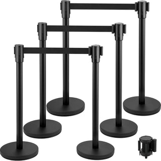 4-6Pcs Queue Security Posts Crowd Control Stanchion Barriers Stand Crowd Barrier With Adjustable Belt for Party Exhibition