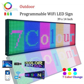 BRAND SMD LED SIGN 39" X 14" BRIGHT LED SCROLLING MESSAGE DISPLAY / PROGRAMMABLE BUSINESS ADVERTISING TOOLS