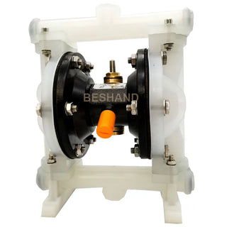 Pneumatic Air Operated Double Diaphragm Pump 1/2" 19 L/min PP Rubber Diaphragm Optional  for Chemical Industrial Water Treatment