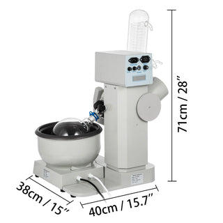 2L 5L R201D RE501 Manual Auto Lifting with LCD Screen 5-120rpm Professional Rotary Evaporator Set Borosilicate Glass