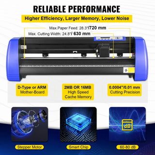 28 Inch Vinyl Plotter Sign Cutting Machine Software Signmaster Windows Compatible System 20 Blades LCD Black for Crafts