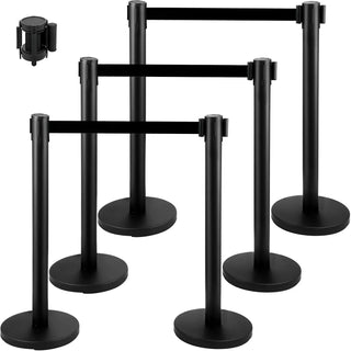 4-6Pcs Queue Security Posts Crowd Control Stanchion Barriers Stand Crowd Barrier With Adjustable Belt for Party Exhibition