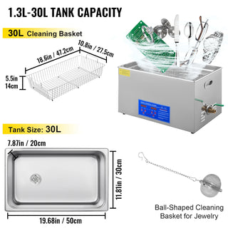 Ultrasonic Cleaner Home Appliance Ultrasound Cleaner Ultrasound Cleaning Machine 1.3-30L Portable Washing Machine