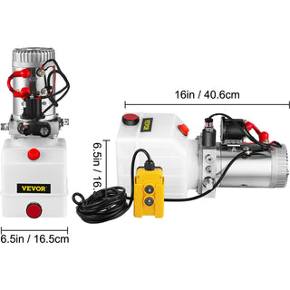 4 Quart Hydraulic Pump for Dump Trailer Hydraulic Power Unit 12V Hydraulic Pump Single Acting Dump Truck Hydraulic Pump