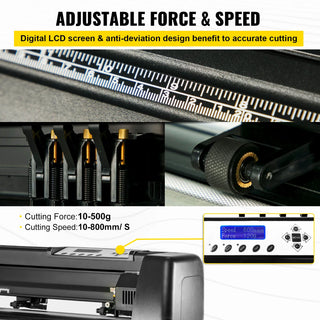 53 Inch Vinyl Cutter Plotter Machine 1350mm Vinyl Cutting Plotter Signmaster LCD Screen for DIY Advertising Label Making