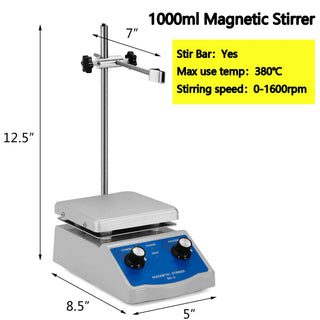 1000ML 3000ML Electric Magnetic Stirrer Hot Plate Vortex Mixer Shaker With Stir Bar Medical Bioloicgal Chemical Laboratory