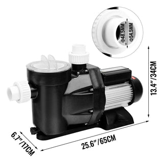 2.5HP Pool Pump Motor With Strainer Basket 1850W Water Pump Aquarium Swimming Pool Pump Circulation Pump Above In Ground