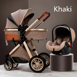 New Baby Stroller 3 in 1 High Landscape Stroller Reclining Baby Carriage Foldable Stroller Baby Bassinet Puchair Newborn