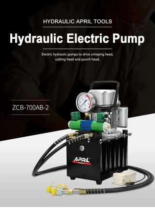 1pc High Pressure Double Action Double Action Electric Hydraulic Pump ZCB-700AB-2 with Electron Magnetic Valve With Pedal