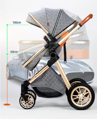 New Baby Stroller 3 in 1 High Landscape Stroller Reclining Baby Carriage Foldable Stroller Baby Bassinet Puchair Newborn