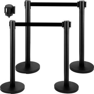 4-6Pcs Queue Security Posts Crowd Control Stanchion Barriers Stand Crowd Barrier With Adjustable Belt for Party Exhibition