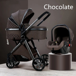 New Baby Stroller 3 in 1 High Landscape Stroller Reclining Baby Carriage Foldable Stroller Baby Bassinet Puchair Newborn