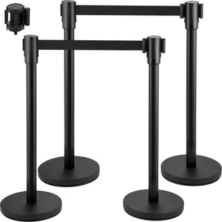 4-6Pcs Queue Security Posts Crowd Control Stanchion Barriers Stand Crowd Barrier With Adjustable Belt for Party Exhibition