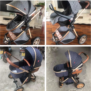 New Baby Stroller 3 in 1 High Landscape Stroller Reclining Baby Carriage Foldable Stroller Baby Bassinet Puchair Newborn