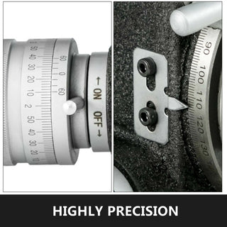 Rotary Table 4inch(100mm) Horizontal Vertical Milling Table 4-Slot MT-2 Indexing Plate Set for Precision Milling Drilling