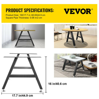 2pcs Industrial Metal Table Legs Table Desk Leg A-Shape Frame Furniture Legs Dining Coffee Table Stand Feet For Home DIY