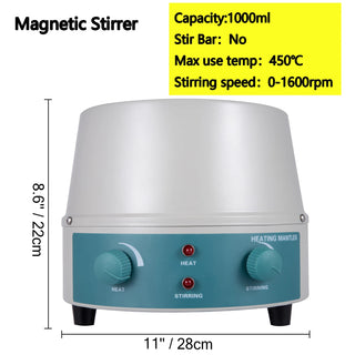 0.5L 1L 2L Heating Magnetic Agitador Digital Display Stirrer Hot Plate Vortrx Mixer Shaker Chemical Laboratory W/ Stir Bar