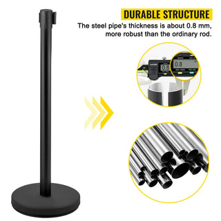 4-6Pcs Queue Security Posts Crowd Control Stanchion Barriers Stand Crowd Barrier With Adjustable Belt for Party Exhibition