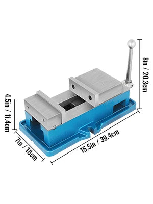 Bench Vise 3/4/5" CNC Lock Down High Precision Vise Clamp With Adjustable Handle for Finishing Milling Drilling Machines