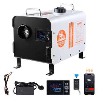 12V/24V All in One Diesel Air Heater with Bluetooth APP Control and Display Screen CO Alarm for Vehicles and Outdoors