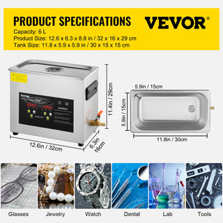 2L 3L 6L 10L 15L Upgraded Ultrasonic Cleaner Lave-Dishes Portable Washing Machine Diswasher Ultrasound Home Appliances