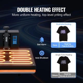 Heat Press Machine 15" x 15"  / 16" x 20" / 16" x 24" Sublimation Printer Manual Clamshell Transfer on DIY T-shirt Pillow