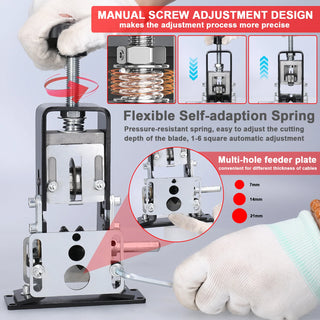 Portable Wire Stripper Manual Wire Stripping Tool 1-25mm Cable Electric Peeling Machine with Hand Crank Hand Electric Drill