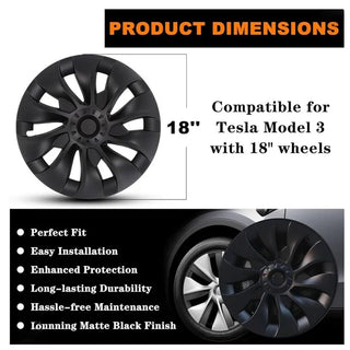 4PCS/1PCS Wheel Cover for Tesla Model 3 18 Inch Performance Automobile Replacemen Hubcap Full Rim Cover Accessories 2018-2023