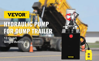 Lifting Jack Hydraulic Pump Single Acting Power Unit 12V DC 4-20 Quart Dump Trailer Powerplant Crane for Truck Car