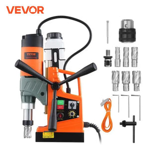 1450W Magnetic Drill 2" Boring Diameter 12500/12800N Portable Electric Mag Drill Press 800 RPM Magnetic Drilling Machine