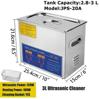 Ultrasonic Cleaner 2L 3L 6L 10L 15L 22L 30L Digital Timer Stainless Steel Bath Jewelry Glasses Watch Cleaning Machine