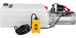 Lifting Jack Hydraulic Pump Power Unit 4L/ 6L/8L Plastic Tank Quick Start Oil Flow Single Acting For Dump Trucks Trailer