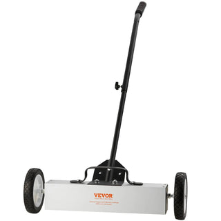 45Lbs Rolling Magnetic Sweeper with Wheels Push-Type 18-inch Large Magnetic Pick Up Sweeper for Workshop Garage Yard