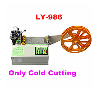 LY 220V/110V 400W LCD Screen Hot and Cold  Automatic Cloth Tape Cut Machine Magic Sticker Knife Tube Zipper Heat Shrink Cutter