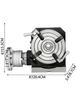 Vertical & Horizontal Rotary Table 100MM 150MM 200MM HV4 HV6 HV8 Working Table Tilting 360° for Milling Drilling Machine