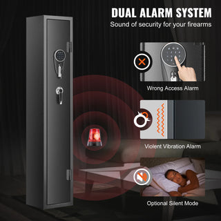 3 Gun Safe,Gun Security Cabinet w/Lock & Digital Keypad, Quick Access Gun Storage Cabinet with Removable Shelf,Pistol Rack