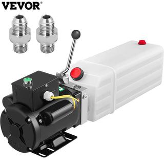 220V Hydraulic Pump 3HP Two and Four Post with 6L White Plastic Reservoir Power Unit Low Noise Fit for Car Lift Auto Hoist