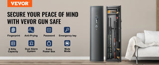 Rifles Gun Safe Rifle Safe W/ Fingerprint & Digital Keypad Lock Removable Gun Storage Cabinet W/ Built-in Storage Locker