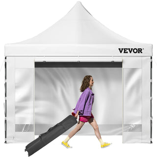 10x10 Pop Up Canopy Tent Outdoor Ten with Removable Sidewalls and Wheeled Bag Instant Portable Shelter for Parties Camping