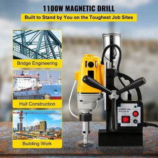 Magnetic Drill Press 980/1100/1200W Electric Bench Drilling Rig Machine for Engineering Steel Structure MD40 MB23 BRM35 ﻿