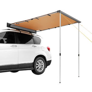 Car Side Awning 4.6"x6.6" Shade Coverage Vehicle Awning PU3000mm UV50+ Retractable Car Awning for Truck/SUV/Van/Campers