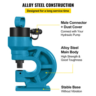 CH-60 Hydraulic Knockout Punch Tool 31Ton Hole Digger Force Puncher Iron Plate Max 10mm Thickness Hole Punching Machine