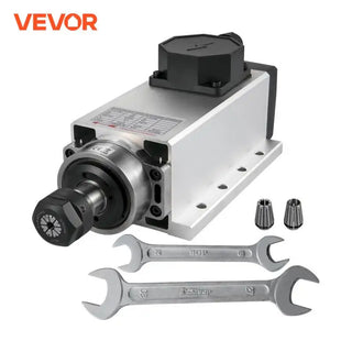 2.2KW CNC Square Air Cooled Spindle Motor ER20 Collet 4 Bearing Frequency Converter CNC Router Engraving Milling Machine