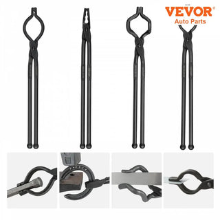 Forged Pliers Blacksmith Tongs 18''V-Bit Bolt Tongs Wolf Jaw Tongs ZV-Bit Tongs and Gripping Tongs Carbon Steel Forge Tong