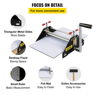 9x15in Etching Printing Presser Portable Tabletop Steel Basic Art Printmaking Etching Press Machine with L-shaped Handle