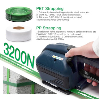 2024 New V2 Electric Strapping Machine for 13-16mm PET/PP Strap Portable Packaging Tool Hot Melting Baler