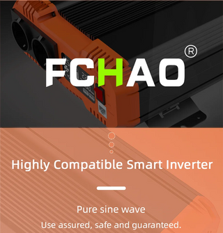 FCHAO Pure Sine Wave Inverter 12V 24V 48V To 220V 230V LCD Display Auto Accessories Power Converter For Home Camping  And RV