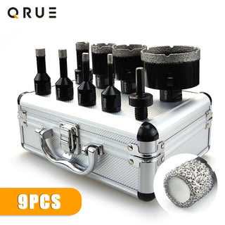 9Pcs 6-68mm M14 Thread Porcelain Tiles Crowns Cutting Tools diamond cup saw Marble Hole saw Dry Drill Bit Set Granite Cutter