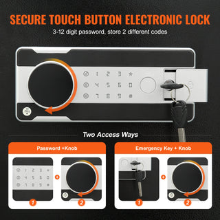 1.7/2.5 Cub Depository Safe Deposit Safe Electronic Code Lock & 2 Keys Business Drop Slot Safe for Cash Mail in Home Hotle